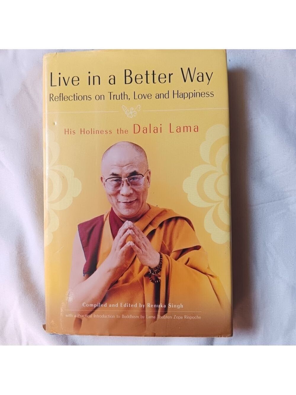 Dalai Lama Live in a Better Way Yellow Coffee Table Book